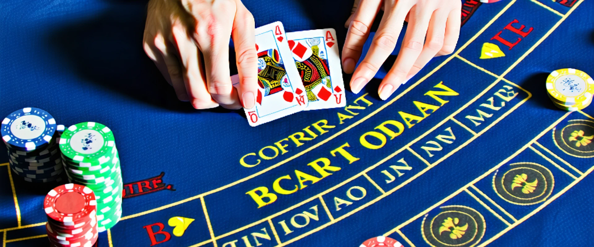 Bàn Baccarat trực tuyến với các con chip và người chia bài - S666, s66