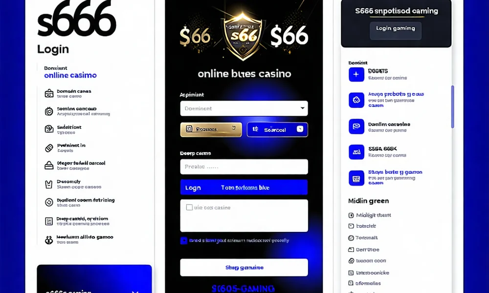 Giao diện biểu mẫu đăng nhập S666, s66